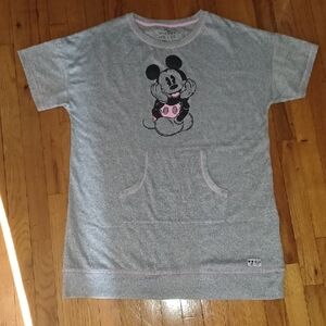 Gray Mickey Mouse T-Shirt Dress